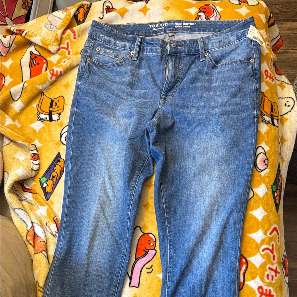 Torrid Light Blue Straight Leg Stretch Jeans